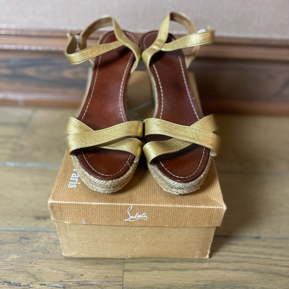 Christian Louboutin Tarifa Zeppo 90mm Wedge Sandal Women’s 9.5